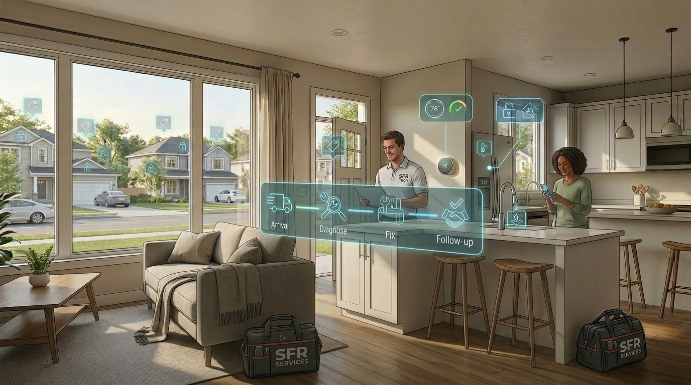 Abstracted user interface forecasting a 16% off target for 2027 emissions goal alongside an image of a mossy tree on top of a light blue gradient background