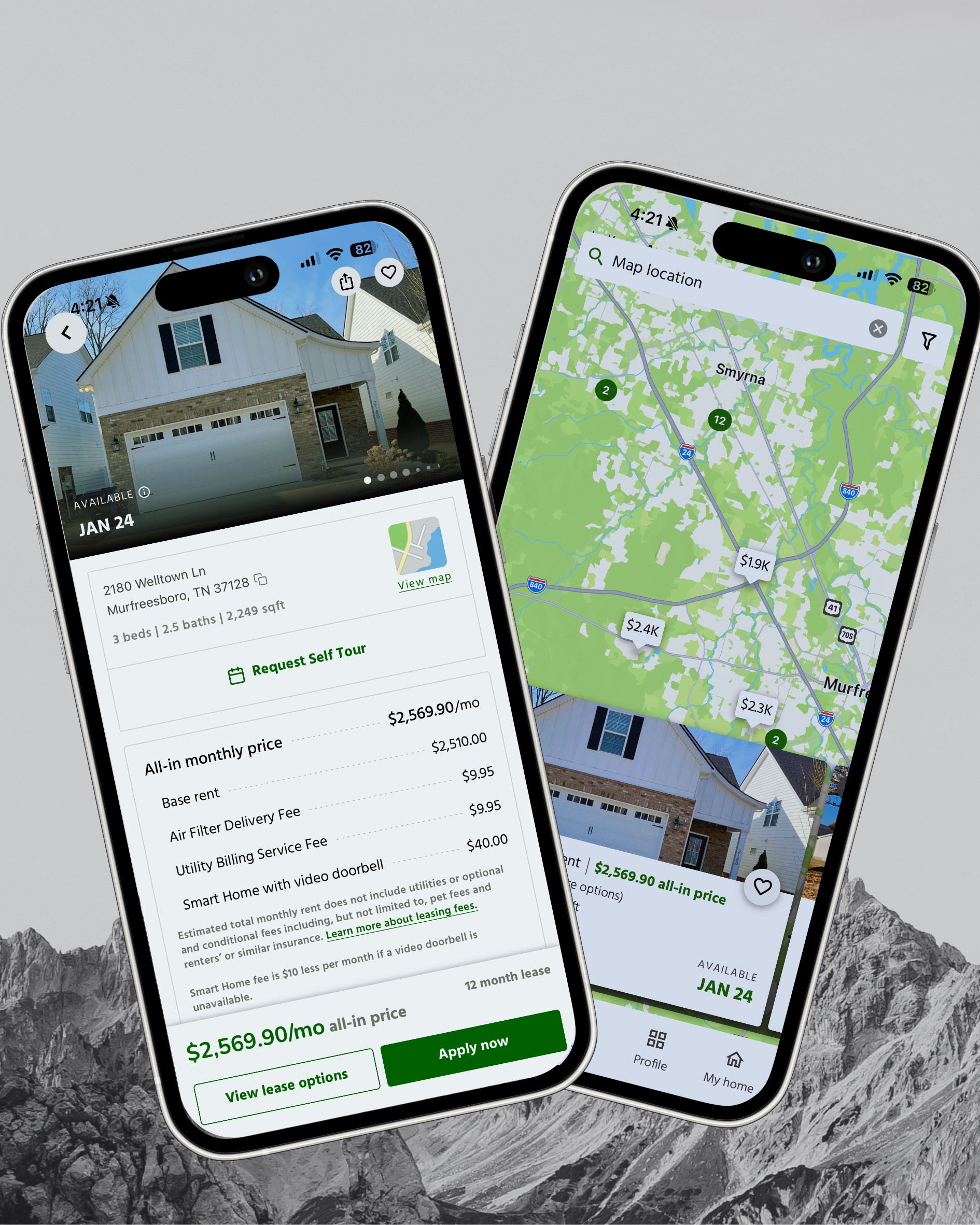 Stylized blue duotone portrait of a woman with long hair facing slightly backward